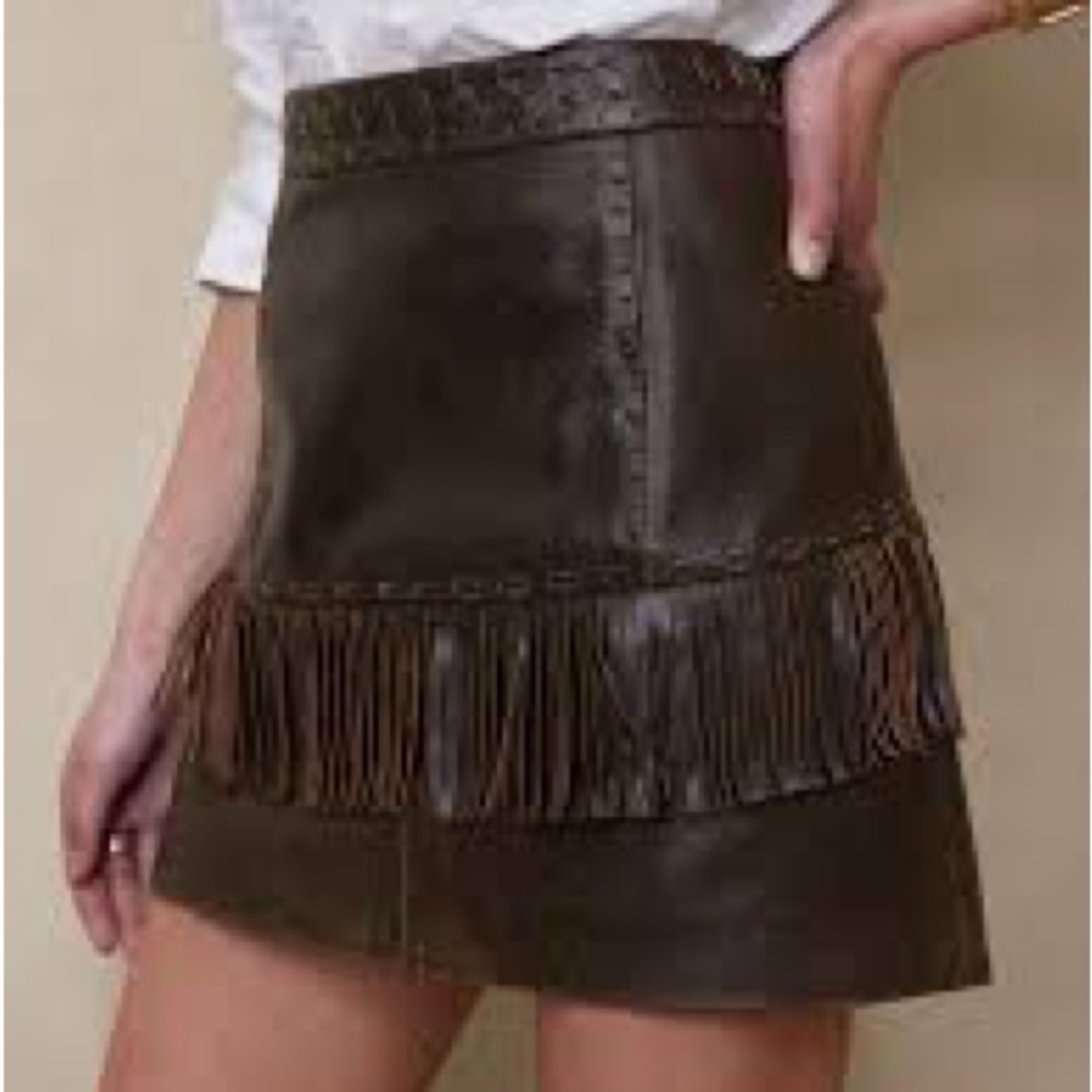 Banana Republic Ryder leather mini skirt